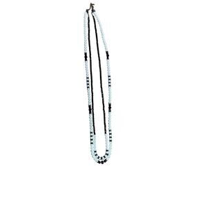 WHBM Pearl Black Glass Double Strand Necklace
